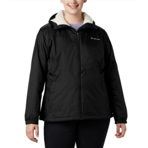 Columbia Switchback Sherpa Lined Jacket Black Plus Size 1X - Picture 1 of 2